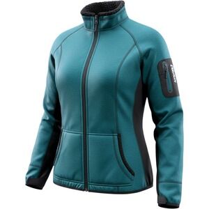 Harley-Davidson Womens Teal Heather Sherpa Lined Softshell Jacket XL Full Zip
